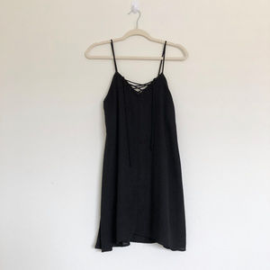 Mimi Chica Black Lace Up Mini Dress